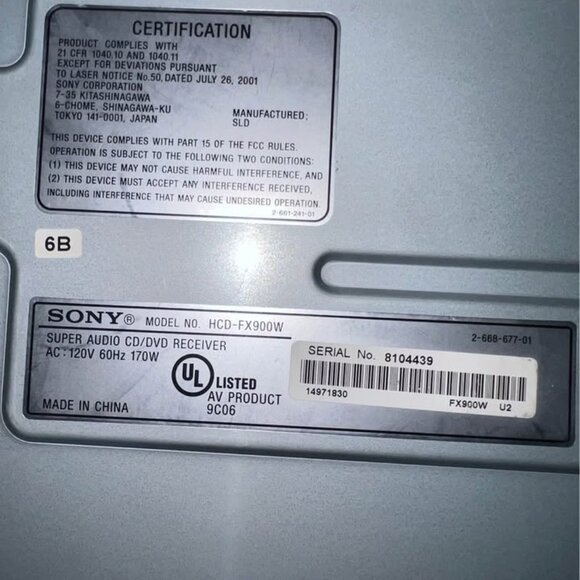 Sony HCD-FX900W DVD Dream home theater system with 1000 watts 5 DVDs changer - Picture 8 of 9